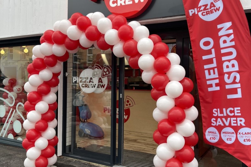 Pizza Crew store opening Balloons